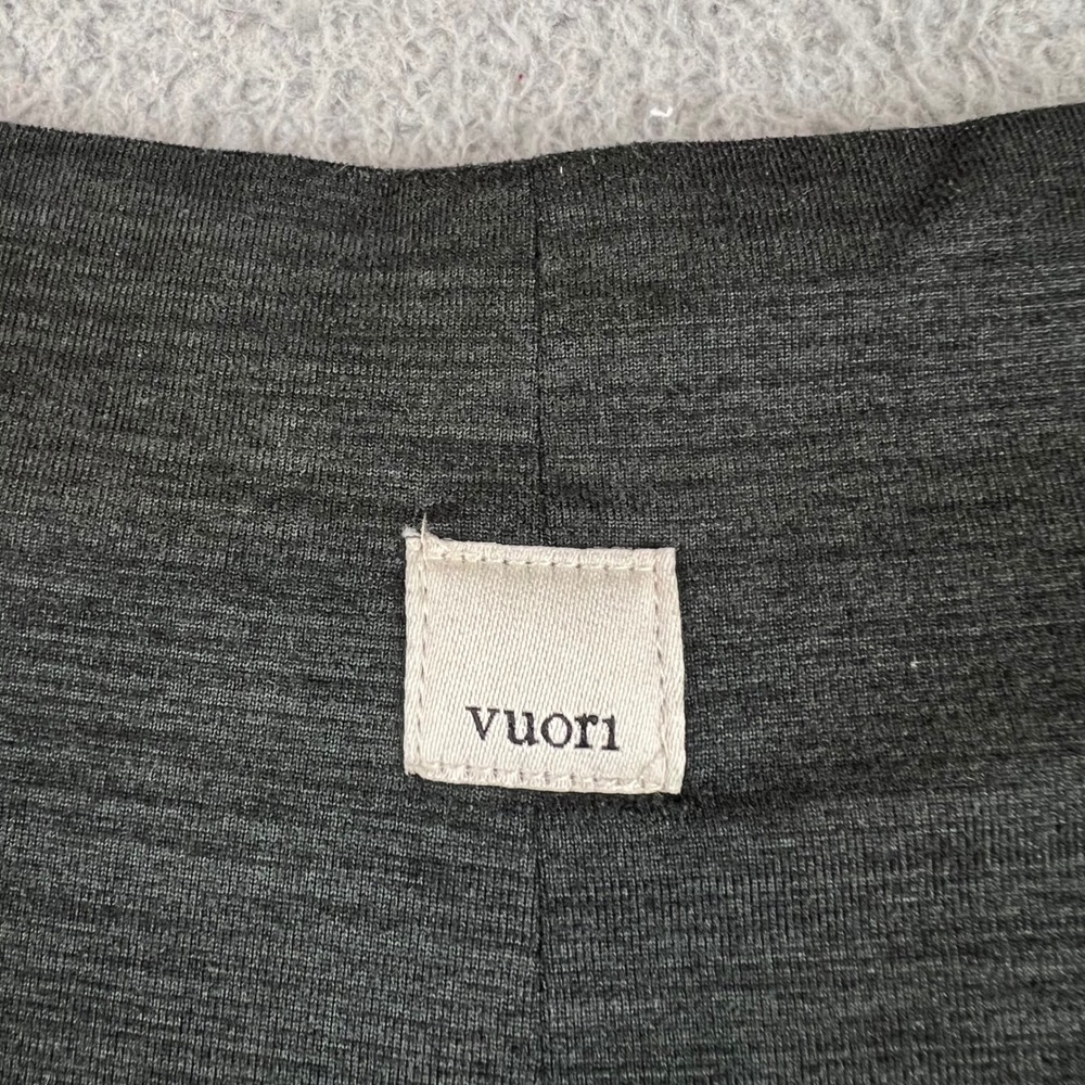 Vuori Lux Jogger Pants Charcoal Heather Gray High Rise Pleated Tapered Women M - Picture 4 of 10